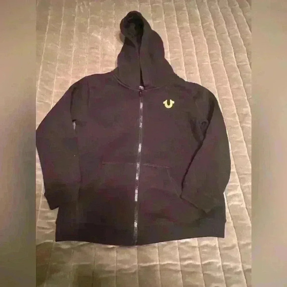 True Religion Graphic full zip sweatshirt hoodie kids boys size 7 - Picture 1 of 3